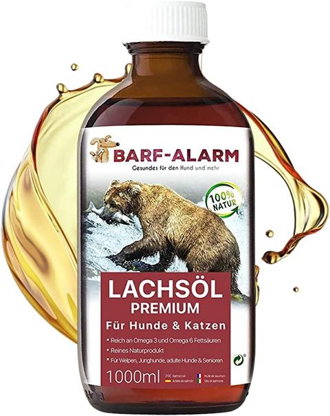Barf Öl für Hunde - barf alarm Premium Lachsöl